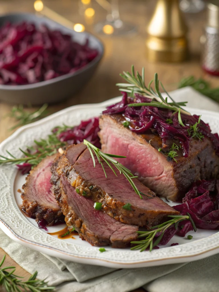 Festlicher Rotkohl-Rinderbraten