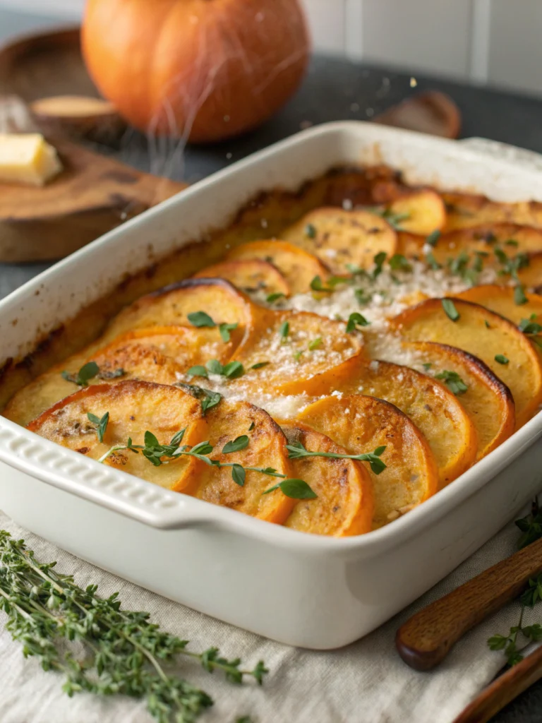 Kartoffel-Kürbis-Gratin Deluxe