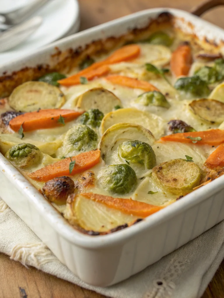 Kartoffelgratin mit Wintergemüse