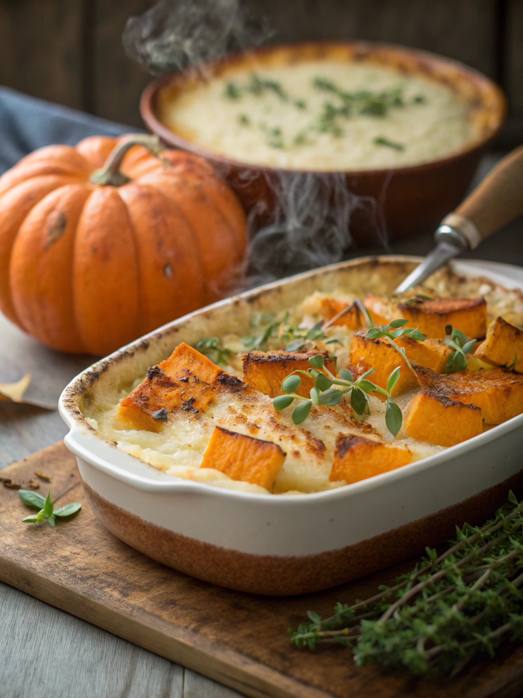 Kürbis-Kartoffel-Gratin