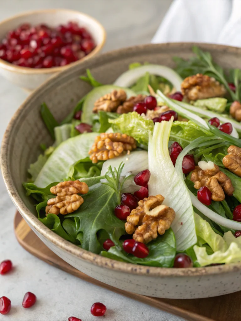 Winterlicher Feldsalat mit Walnüssen