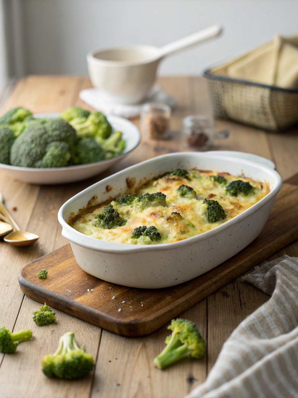 Herzhafte Käsegratin mit Brokkoli