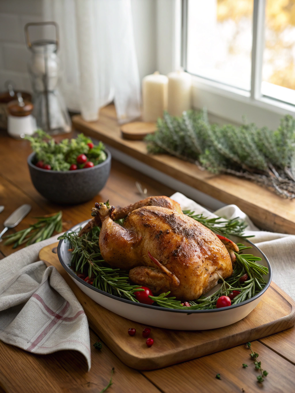 Knuspriges Weihnachts-Hähnchen mit Kräutern