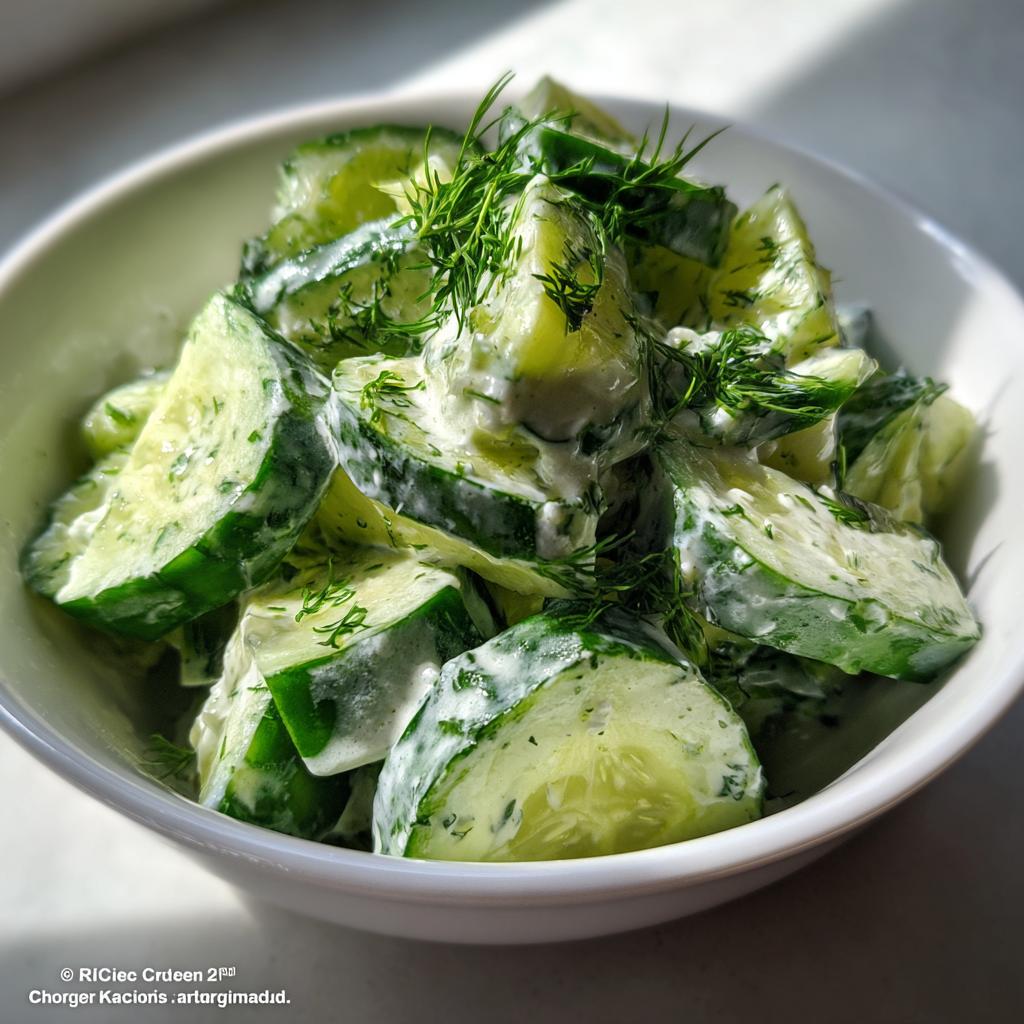 Gurkensalat mit Dillrahm