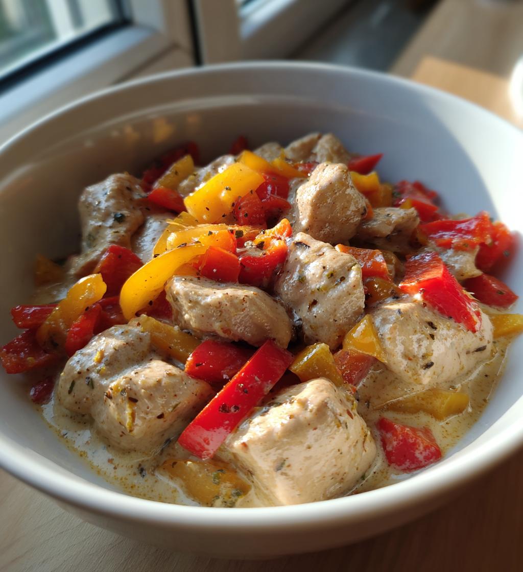 Hähnchengeschnetzeltes mit Paprika - detail 1