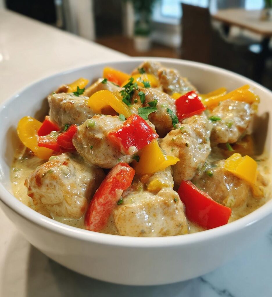 Hähnchengeschnetzeltes mit Paprika