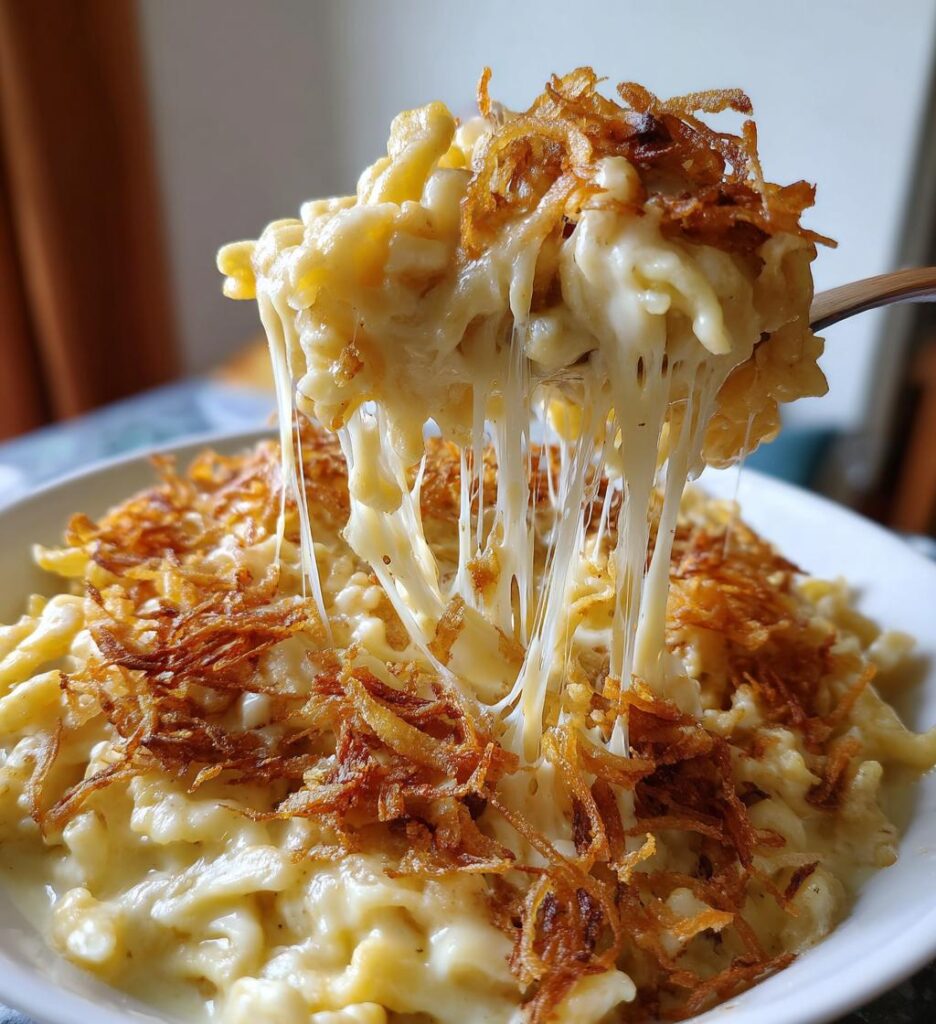 Käsespätzle mit Röstzwiebeln