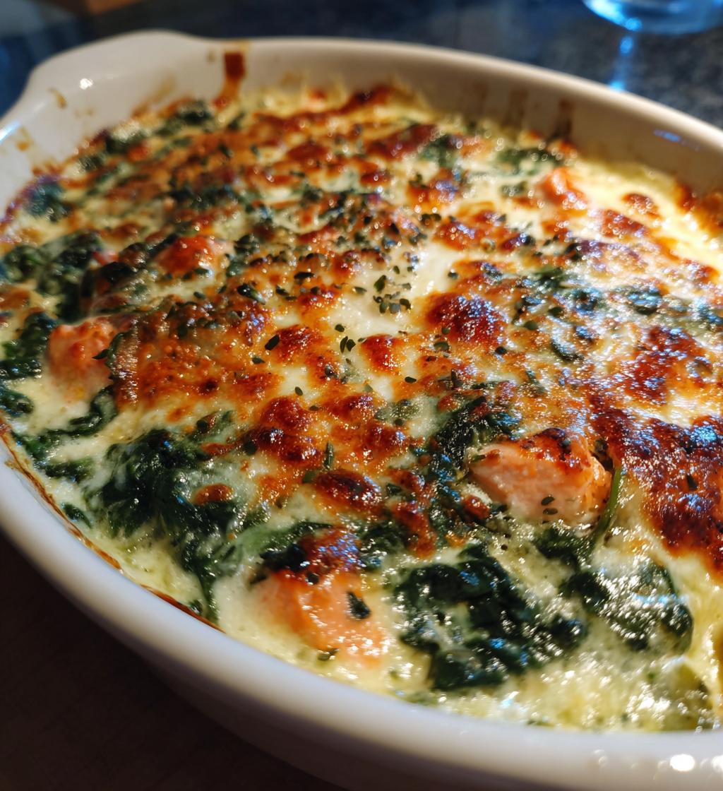 Lachs-Spinat-Gratin - detail 1