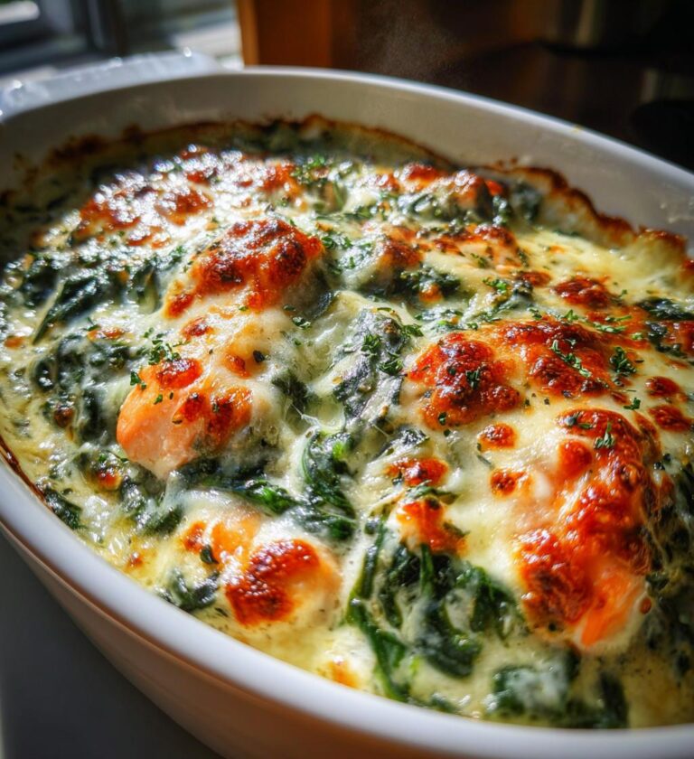 Lachs-Spinat-Gratin