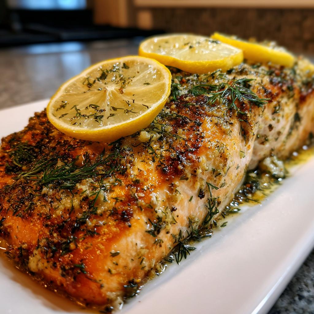 Lachs aus dem Ofen mit Kräutern
