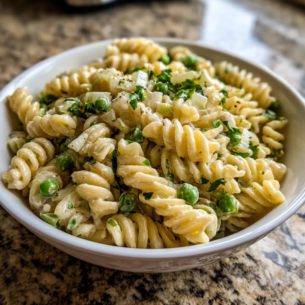 Nudelsalat klassisch mit Mayonnaise