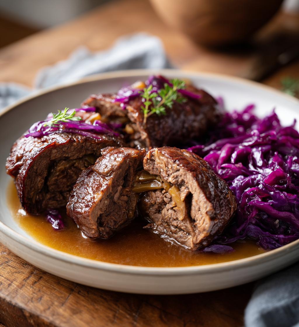 Rinderrouladen mit Rotkohl - detail 1