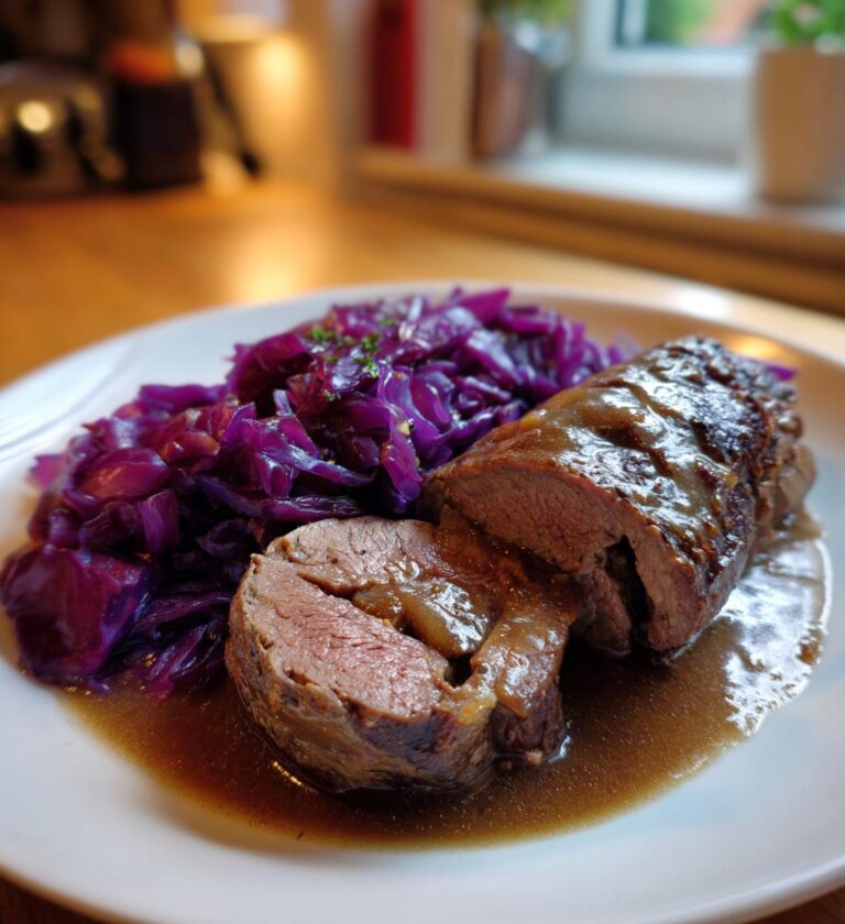 Rinderrouladen mit Rotkohl