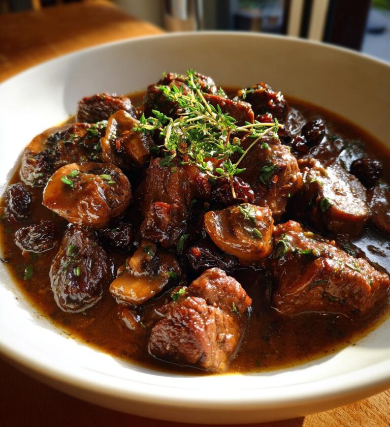 Sauerbraten mit Rosinensauce