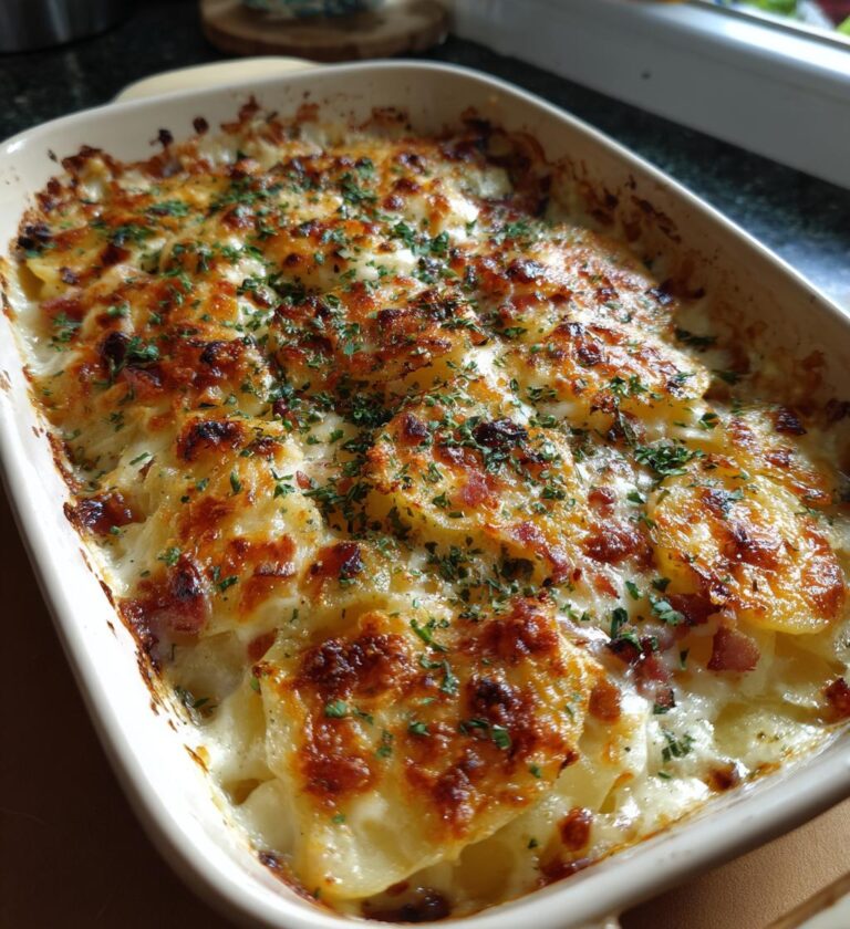 Kartoffelauflauf mit Speck